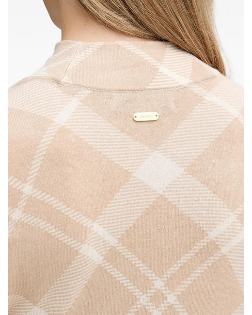 Barbour Blue Savannah Argyle High-Neck Top