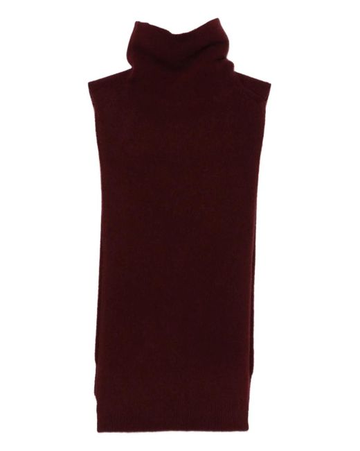 Christian Wijnants Purple Turtleneck Sleeveless Top