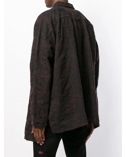 Faith Connexion Black Oversized Textured Shirt for men