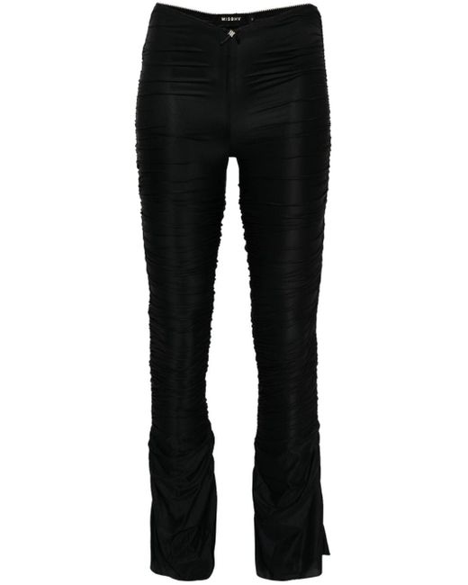 Pantalon à design drapé M I S B H V en coloris Black