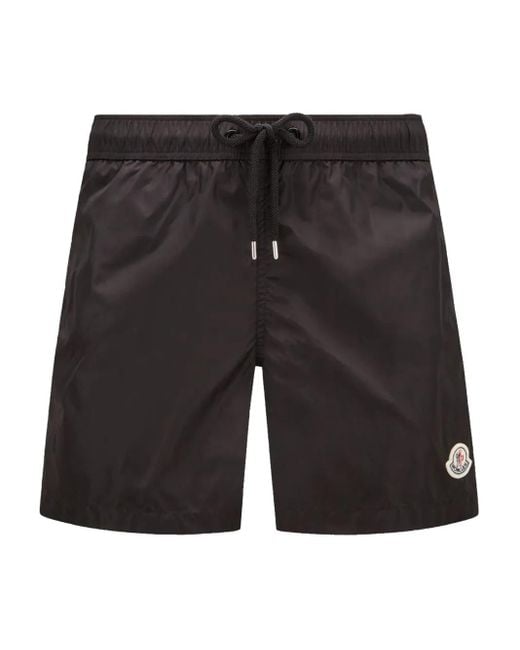 Maillot De Bain À Logo Technique Moncler pour homme en coloris Black