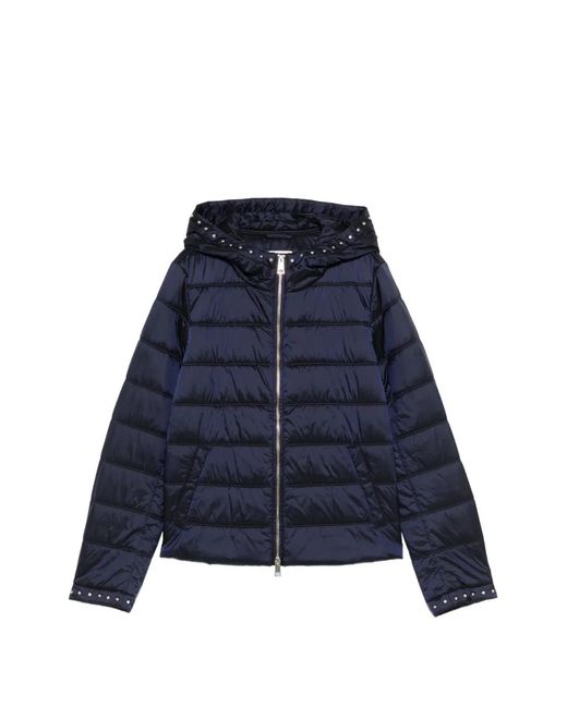 Liu Jo Blue Hooded Puffer Jacket