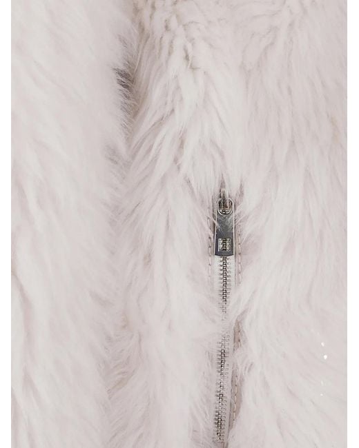 Desa Nineteenseventytwo Natural Shearling Zip-Up Jacket