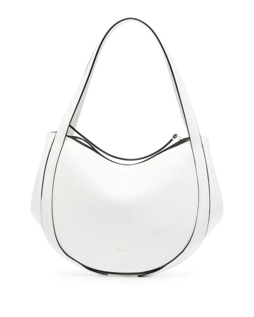 Wandler White Lin Leather Tote Bag