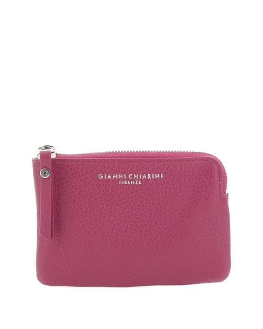 Gianni Chiarini Purple Grained-Leather Wallet