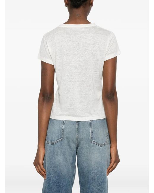 Aragona White V-Neck T-Shirt