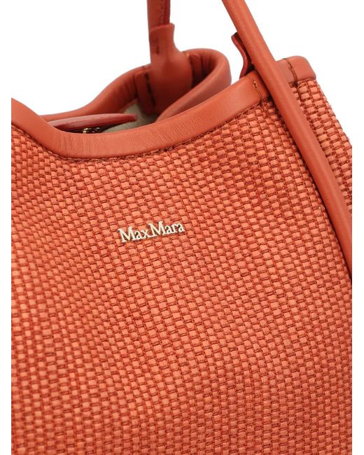 Max Mara Red Extra Small Marine Tote Bag
