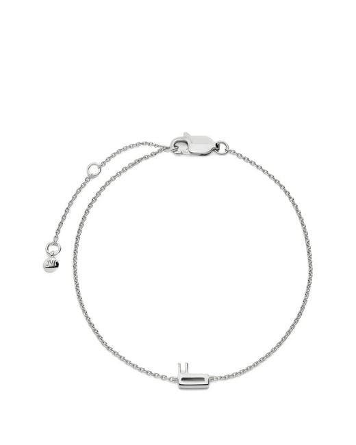 Monica Vinader Metallic Initial F Chain Bracelet