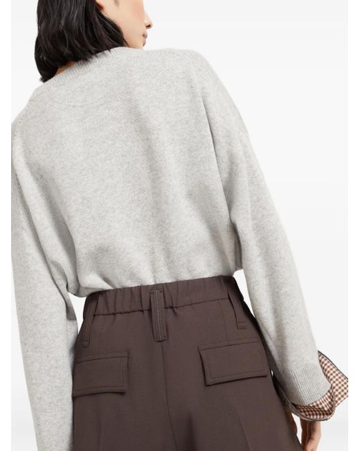 Brunello Cucinelli Gray Pleated Shorts