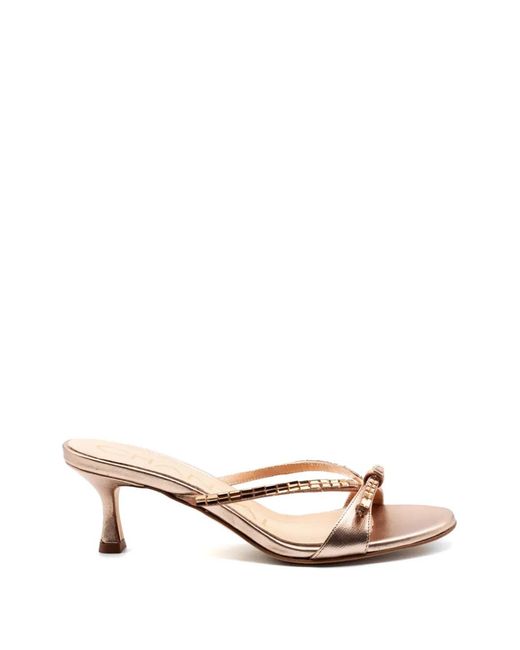 Chantal Natural Jewelled Strap Sandals