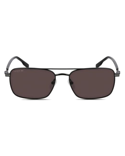 Lacoste Brown Geometric-Frame Sunglasses for men