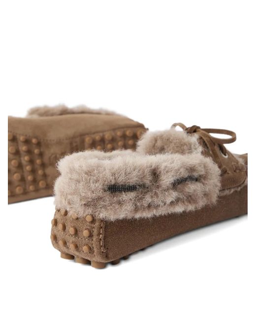 Brunello Cucinelli Brown Loafer aus Wildleder