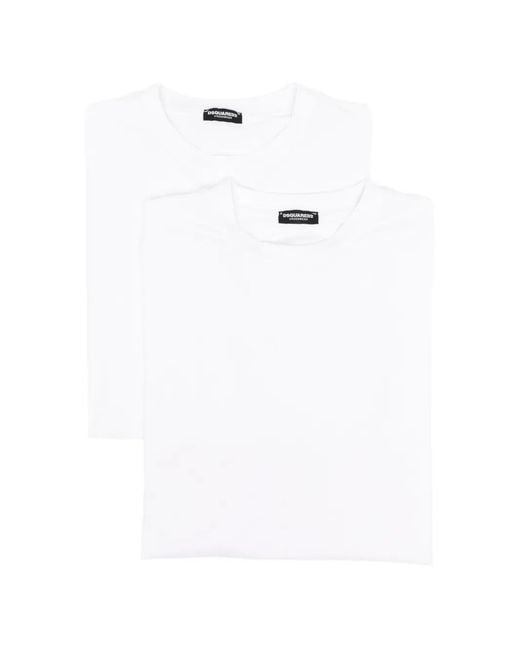 DSquared² White Crew-Neck T-Shirt (Set Of Two) for men