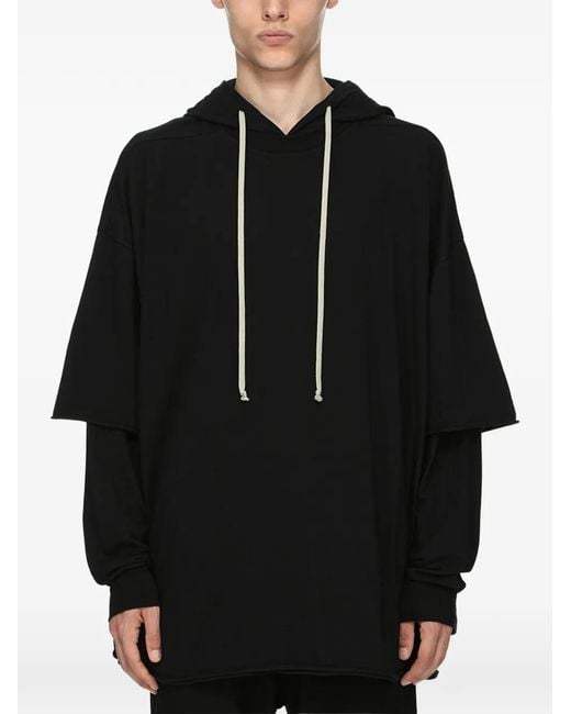 Rick Owens Black Tommy Hustler Hoodie for men