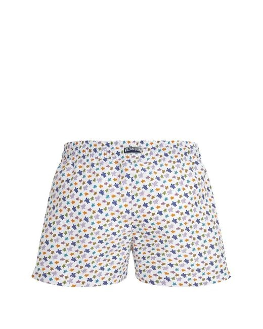 Vilebrequin White Micro Ronde Des Tortues Swim Shorts