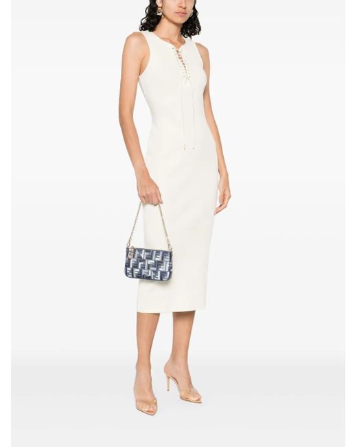Fendi Blue Baguette Clutch Bag