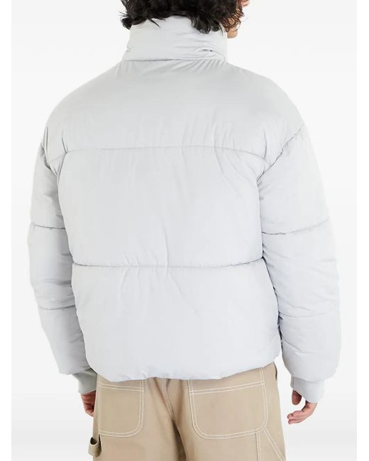 Urban Classics White Padded High-Neck Jacket for men