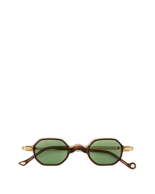 Eyepetizer Green Boca Geometric Sunglasses