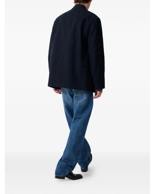 Studio Nicholson Blue Blazer Conde À Poche Plaquée for men