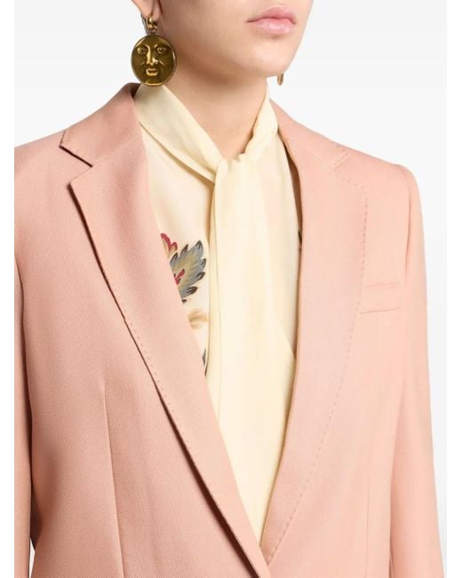 Etro Pink Single-Breasted Blazer