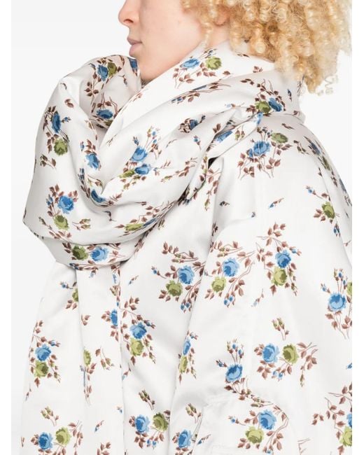 Chaqueta con estampado floral N°21 de color White