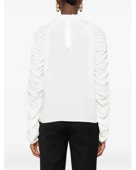 Twinset White Bluse mit Puffärmeln