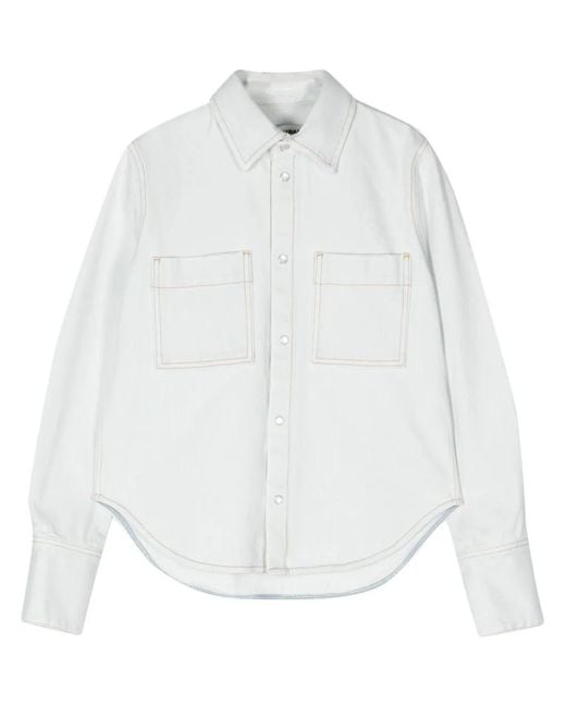 DARKPARK White Glenn Denim Shirt