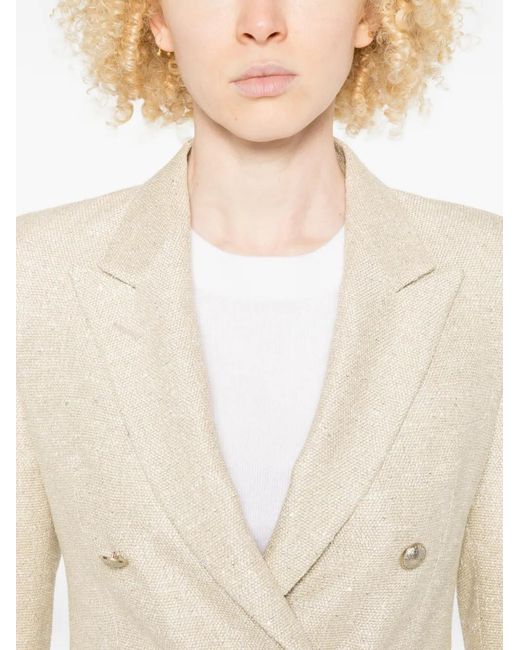 Tagliatore White Blazer À Boutonnière Croisée