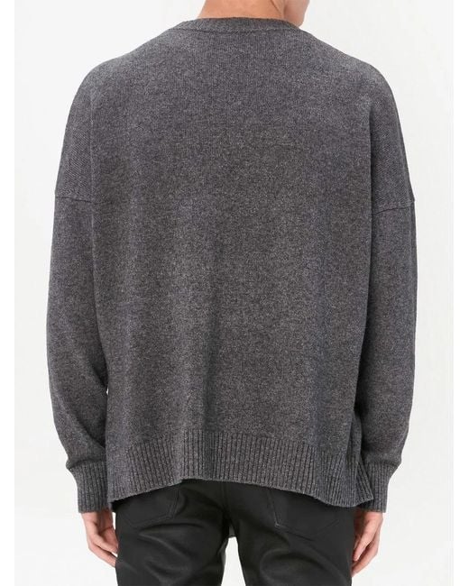 J.W. Anderson Gray Hinge-Embellished Cut-Out Jumper