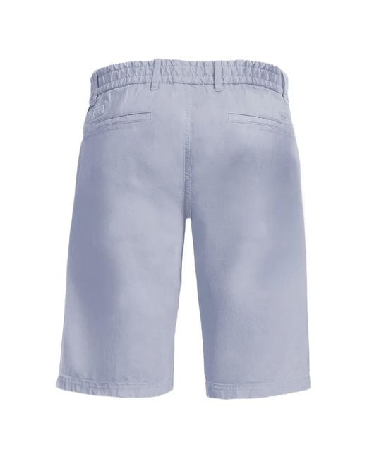 Boss Blue Drawstring Bermuda Shorts for men