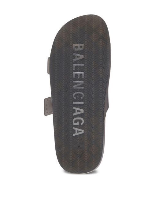 Balenciaga Black Mallorca Sandalen mit runder Kappe