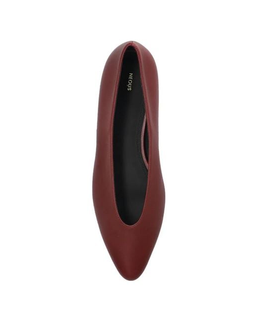 Neous Red Point Leather Pumps