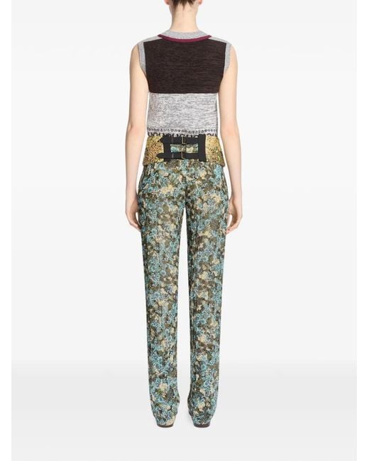 Dries Van Noten Metallic Jacquard Belt