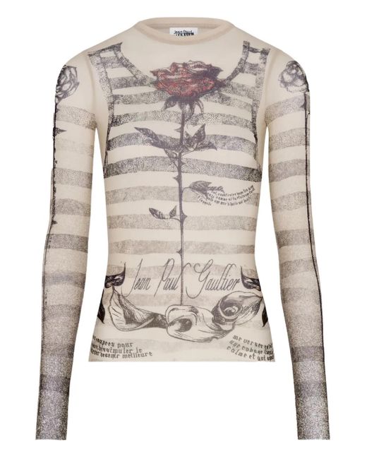 メンズ Jean Paul Gaultier プリント Tシャツ Blue