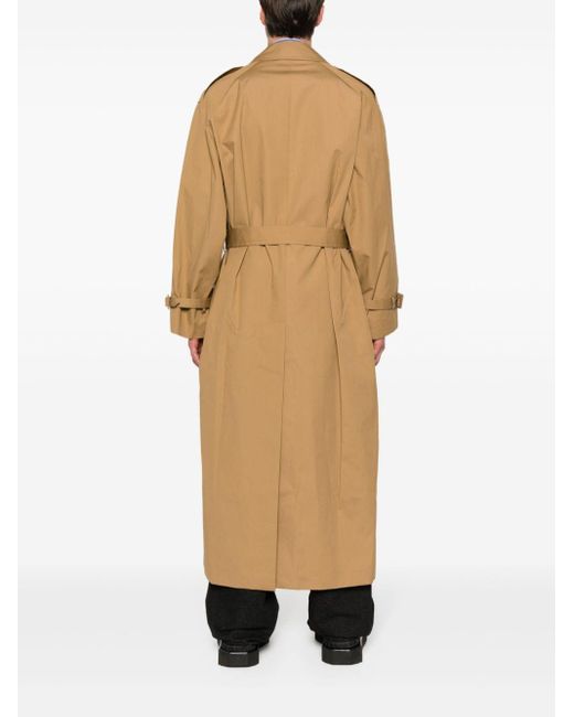 Vetements Natural Double-breasted Trench Coat
