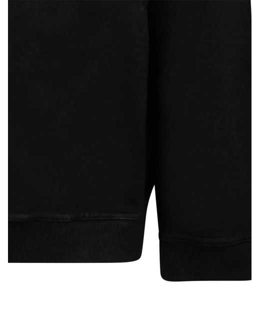 Maison Margiela Black Logo-Print Hoodie for men