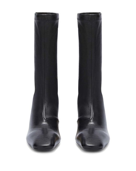 Jil Sander Black Ankle Leather Boots