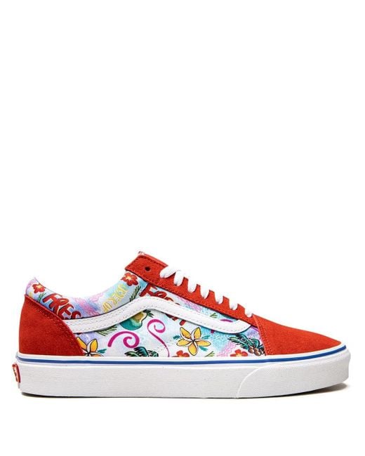 Vans Red Old Skool Low Sneakers