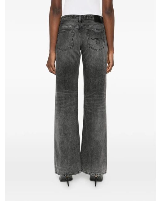 R13 Gray Effie Faded-Effect Jeans