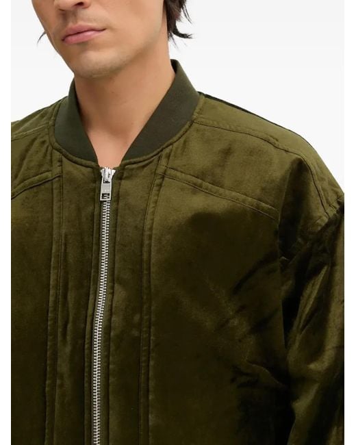 IRO Green Zip-Fastening Velvet Jacket for men