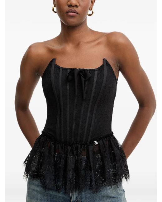 Aniye By Black Era Lace-Trim Peplum Top