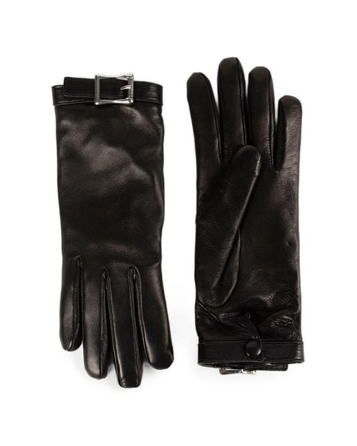 Ann Demeulemeester Black Arly Leather Gloves