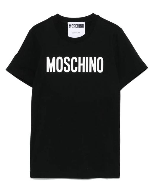 Moschino Black Logo-Print T-Shirt