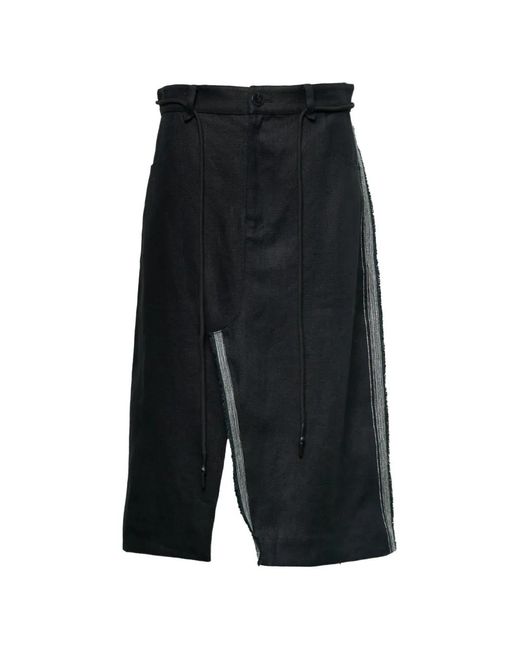 Lee Mathews Black Haruto Linen Skirt