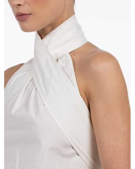 Franchise White Susan Tie-Detail Top