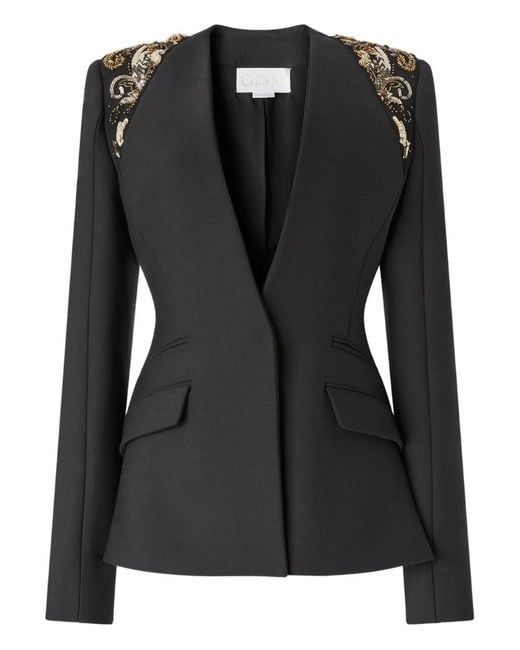 Giacca Con Decorazione di Genny in Black