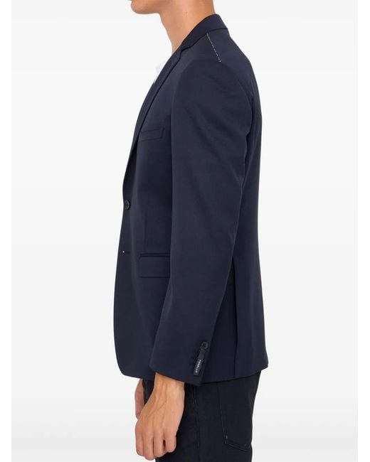 Tonello Blue Wool Blazer for men