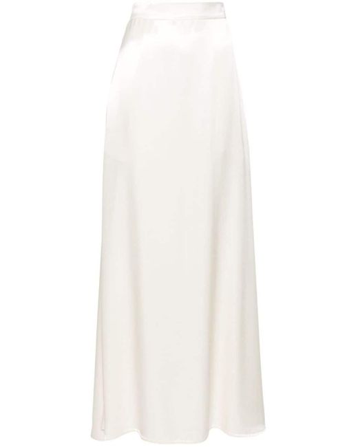 Jil Sander Satijnen Maxi-jurk in het White