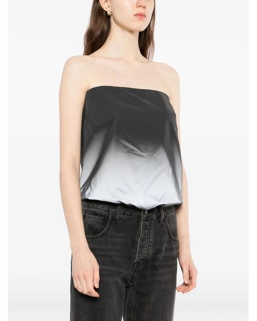 Alexander Wang Gray Reflective Bubble Top