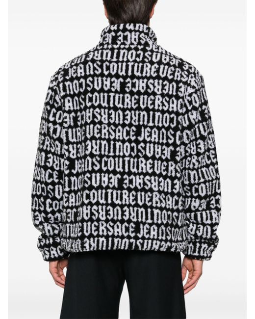 Versace Jeans Couture Black Logomania Teddy Jacket for men